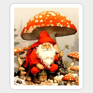 Santa: Santa is a Mushroom (Amanita Muscaria Mushroom) Magnet